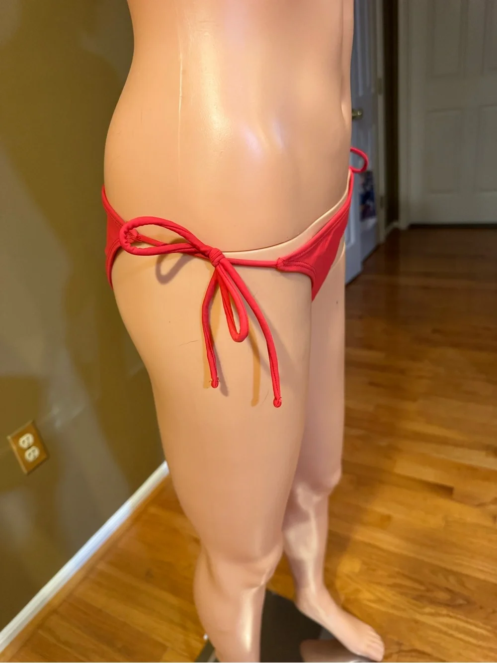 No Boundaries Red Tie-Side Swim Bottom